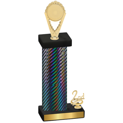 Accented Single Black Carbon Fiber Second Place Insert Trophy