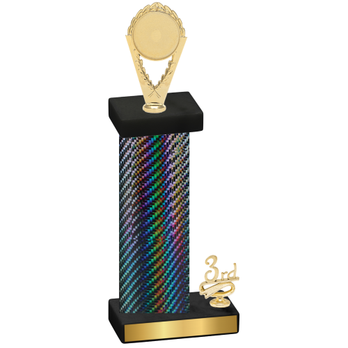 Accented Single Black Carbon Fiber Third Place Insert Trophy