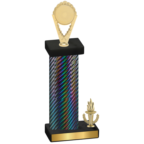 Accented Single Black Carbon Fiber Victory Insert Trophy