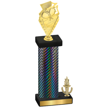 Accented Single Black Carbon Fiber Victory Pickleball Trophy