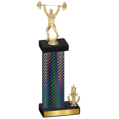 Accented Single Black Carbon Fiber Victory Weights Trophy