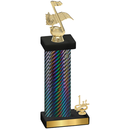 Accented Single Black Carbon Fiber First Place Music Trophy