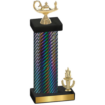 Accented Single Black Carbon Fiber Victory Academics Trophy