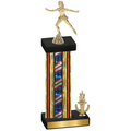 Accented Single Flag USA Victory Skater Trophy