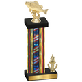 Accented Single Flag USA Victory Fishing Trophy
