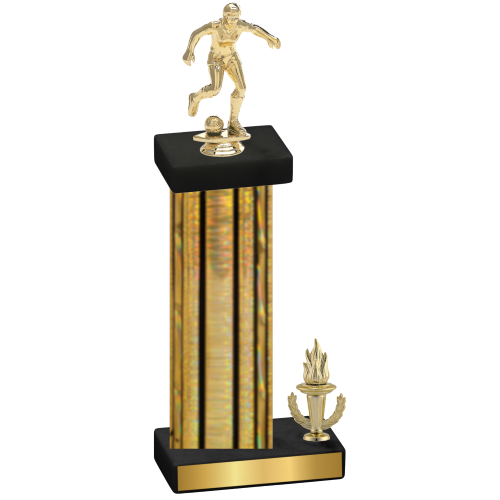 Accented Single Gold Glacier Victory Soccer Trophy