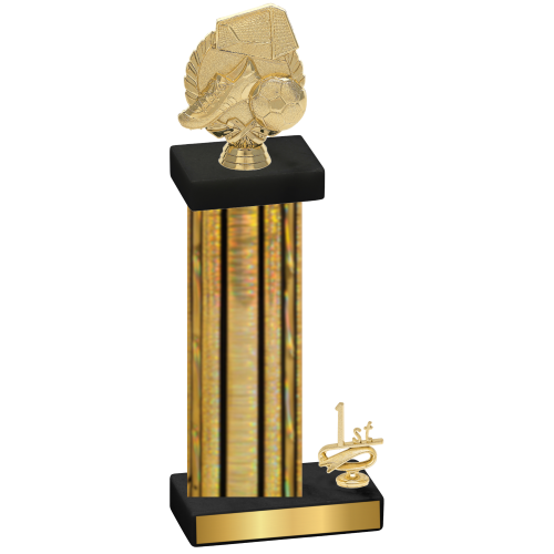 Accented Single Gold Glacier First Place Soccer Trophy