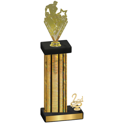 Accented Single Gold Glacier Second Place Rugby Trophy