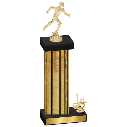 Accented Single Gold Glacier First Place Running Trophy