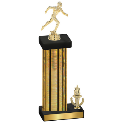 Accented Single Gold Glacier Victory Running Trophy