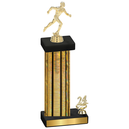 Accented Single Gold Glacier Year Running Trophy