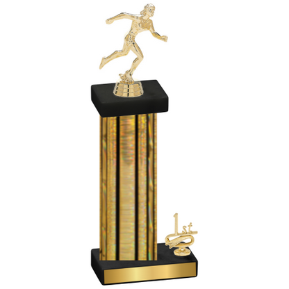 Accented Single Gold Glacier First Place Running Trophy