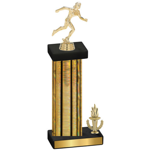 Accented Single Gold Glacier Victory Running Trophy