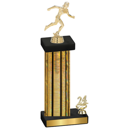 Accented Single Gold Glacier Year Running Trophy