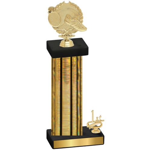 Accented Single Gold Glacier First Place Running Trophy