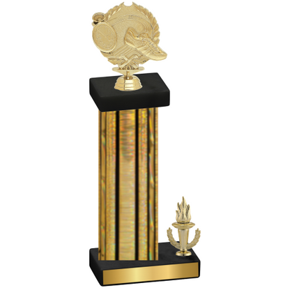 Accented Single Gold Glacier Victory Running Trophy