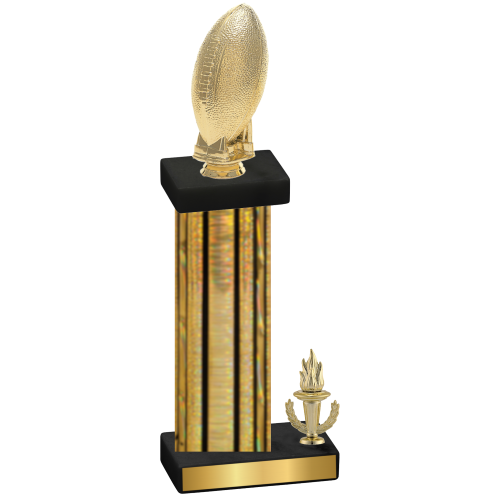 Accented Single Gold Glacier Victory Football Trophy