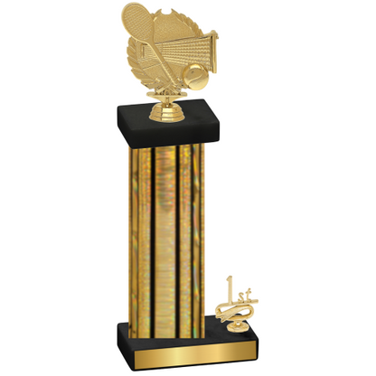 Accented Single Gold Glacier First Place Tennis Trophy