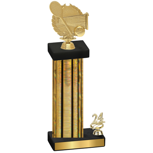 Accented Single Gold Glacier Year Tennis Trophy