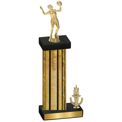 Accented Single Gold Glacier Victory Volleyball Trophy