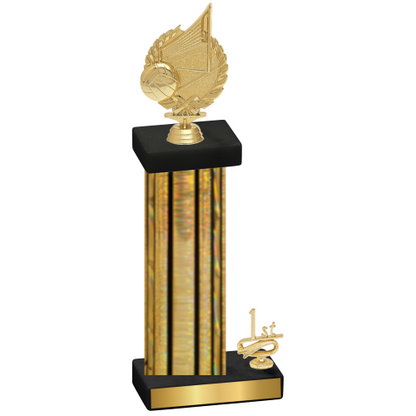 Accented Single Gold Glacier First Place Volleyball Trophy