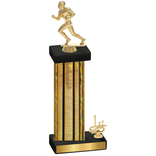 Accented Single Gold Glacier First Place Football Trophy