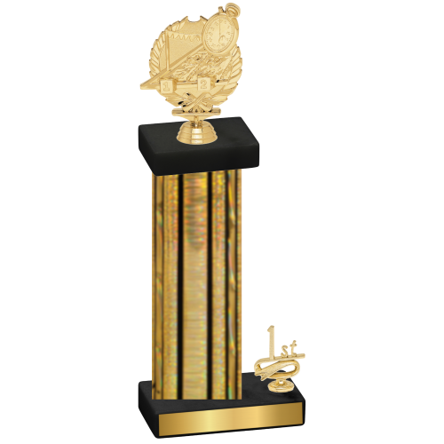 Accented Single Gold Glacier First Place Swimming Trophy