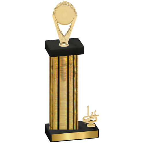 Accented Single Gold Glacier First Place Insert Trophy