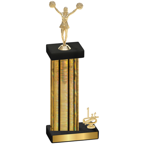 Accented Single Gold Glacier First Place Cheerleading Trophy