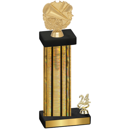 Accented Single Gold Glacier Year Cheerleading Trophy