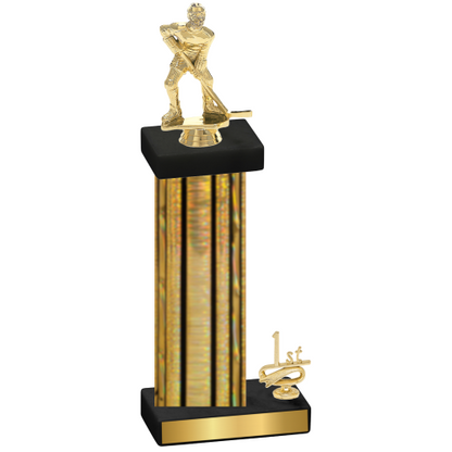 Accented Single Gold Glacier First Place Hockey Trophy