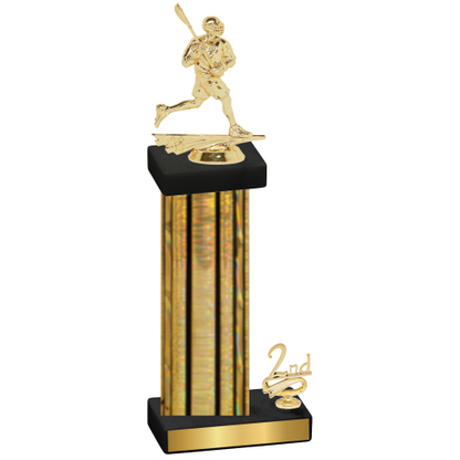 Accented Single Gold Glacier Second Place Lacrosse Trophy