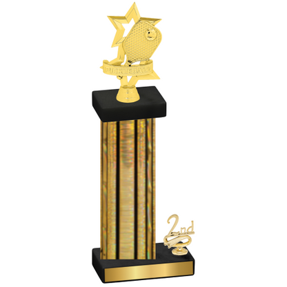 Accented Single Gold Glacier Second Place Pickleball Trophy