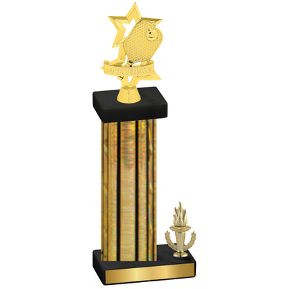 Accented Single Gold Glacier Victory Pickleball Trophy