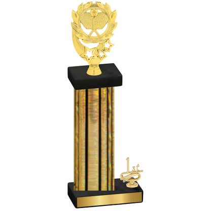 Accented Single Gold Glacier First Place Pickleball Trophy