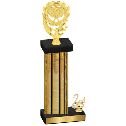 Accented Single Gold Glacier Second Place Pickleball Trophy