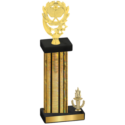 Accented Single Gold Glacier Victory Pickleball Trophy