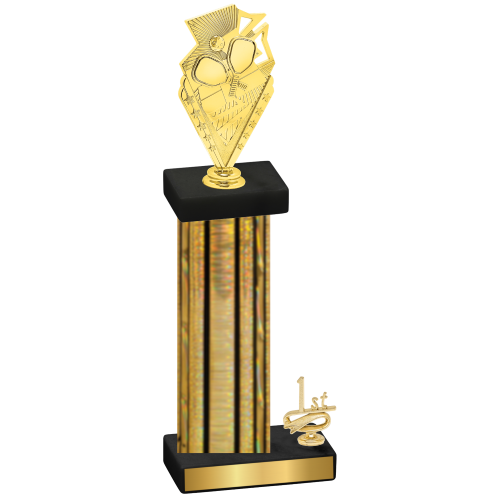 Accented Single Gold Glacier First Place Pickleball Trophy