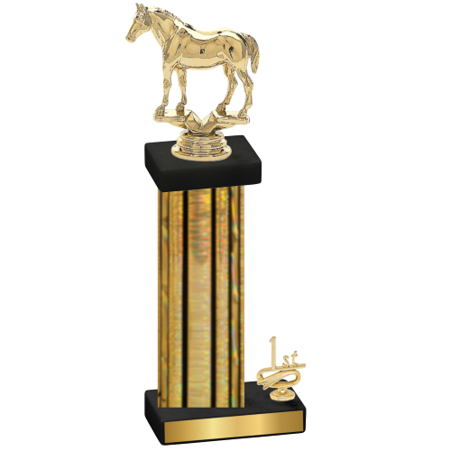 Accented Single Gold Glacier First Place Horses Trophy