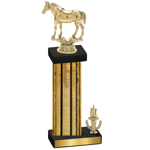 Accented Single Gold Glacier Victory Horses Trophy