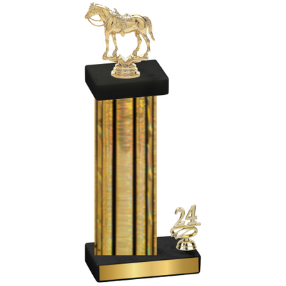 Accented Single Gold Glacier Year Horses Trophy