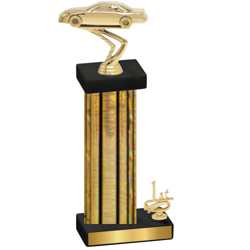 Accented Single Gold Glacier First Place Cars Trophy