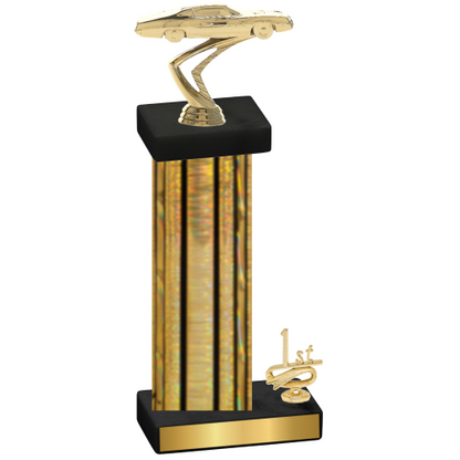 Accented Single Gold Glacier First Place Cars Trophy