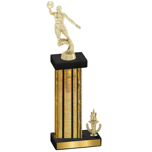 Accented Single Gold Glacier Victory Basketball Trophy