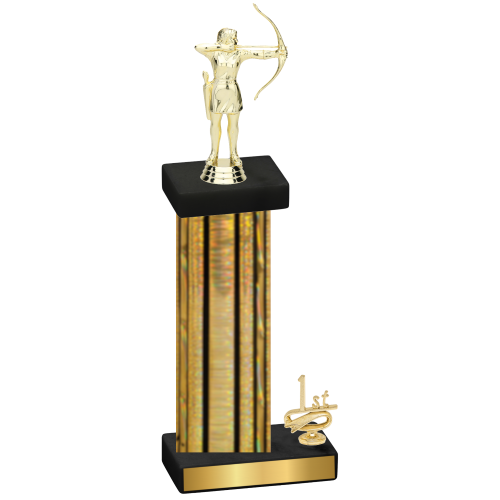 Accented Single Gold Glacier First Place Archery Trophy