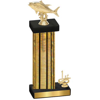 Accented Single Gold Glacier First Place Fishing Trophy