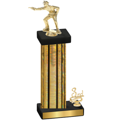 Accented Single Gold Glacier Third Place Shooter Trophy