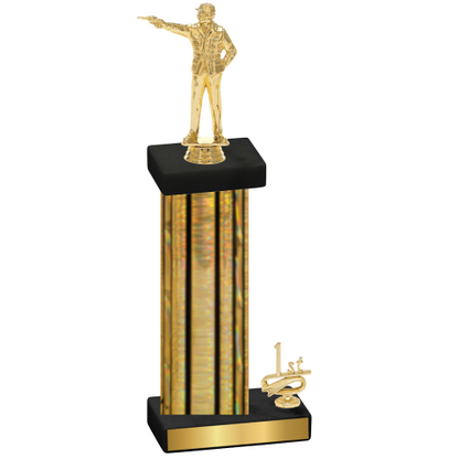 Accented Single Gold Glacier First Place Shooter Trophy