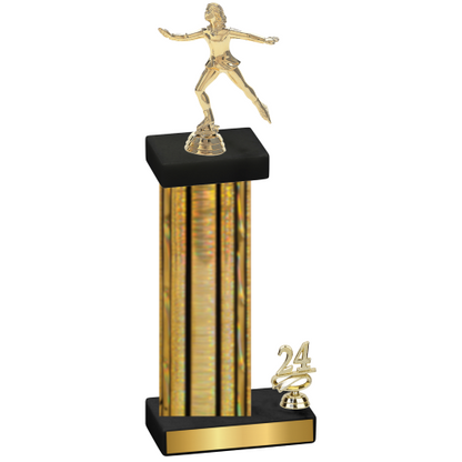 Accented Single Gold Glacier Year Skater Trophy