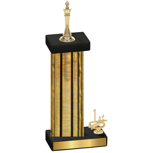 Accented Single Gold Glacier First Place Chess Trophy